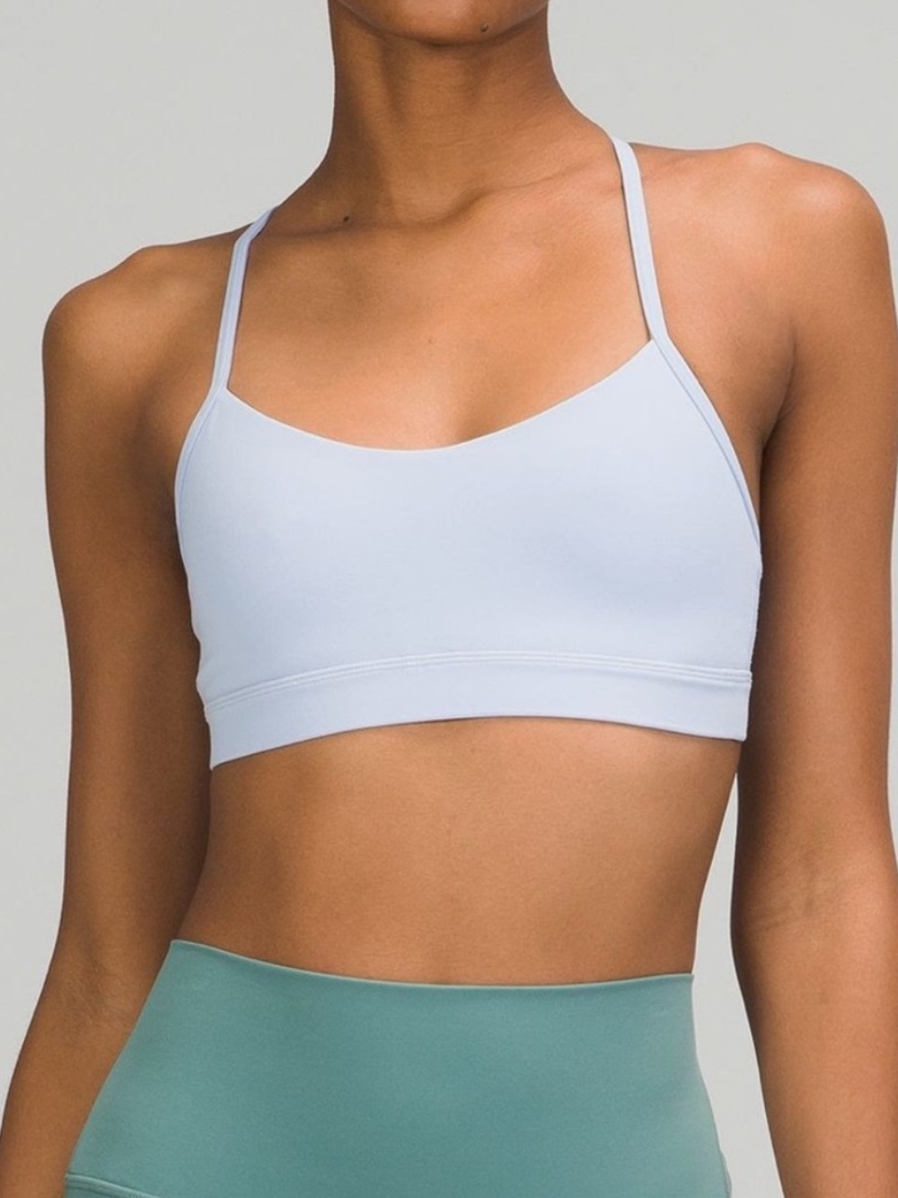 lululemon athletica Light Blue Bike Shorts and Sports Bra Set - Picture 2 of 2